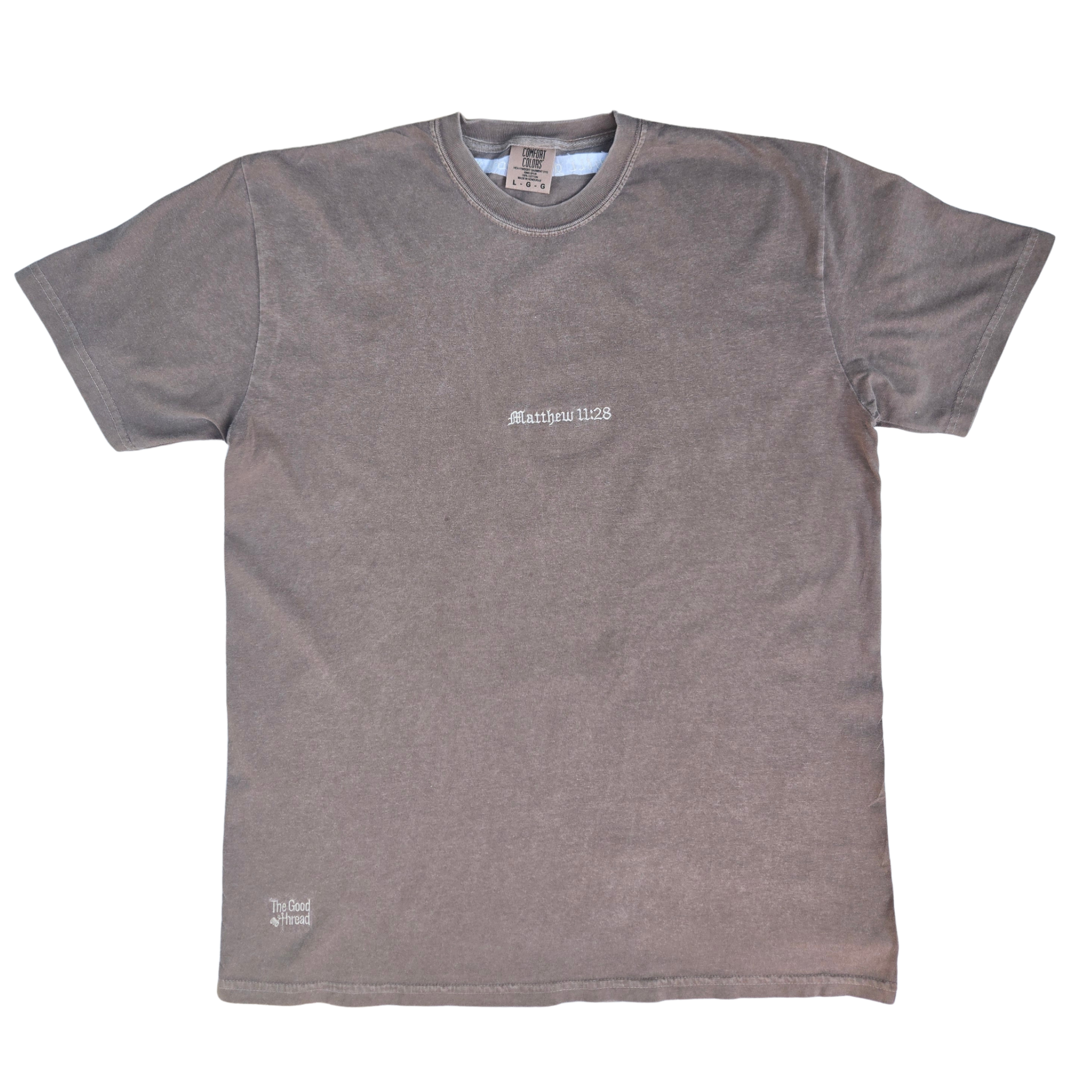 "Rest For Your Soul" Matthew 11:28 Embroidered Tee