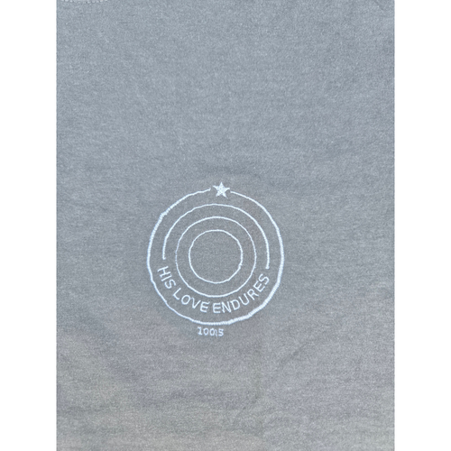 "His Love Endures" Psalm 100:5 Embroidered Tee
