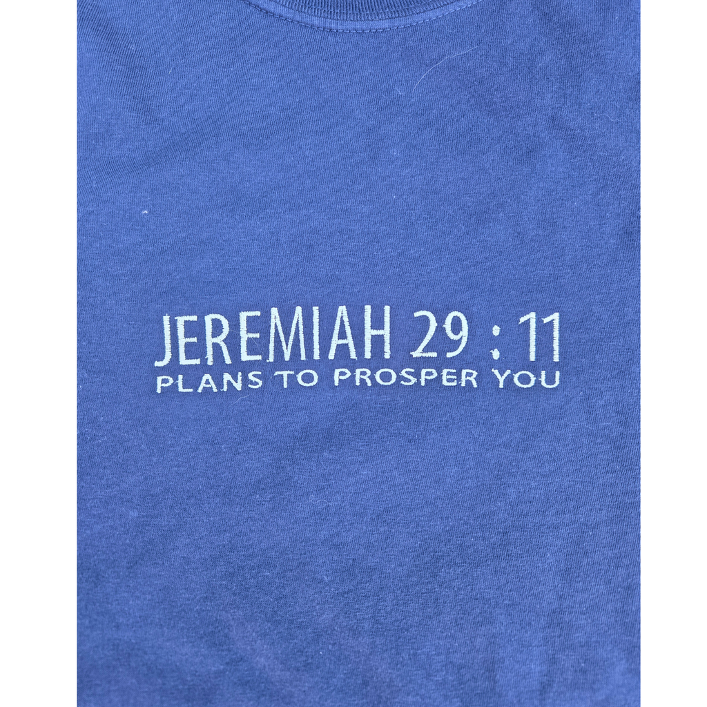 "Plans to Prosper" Jeremiah 29:11 Embroidered Tee