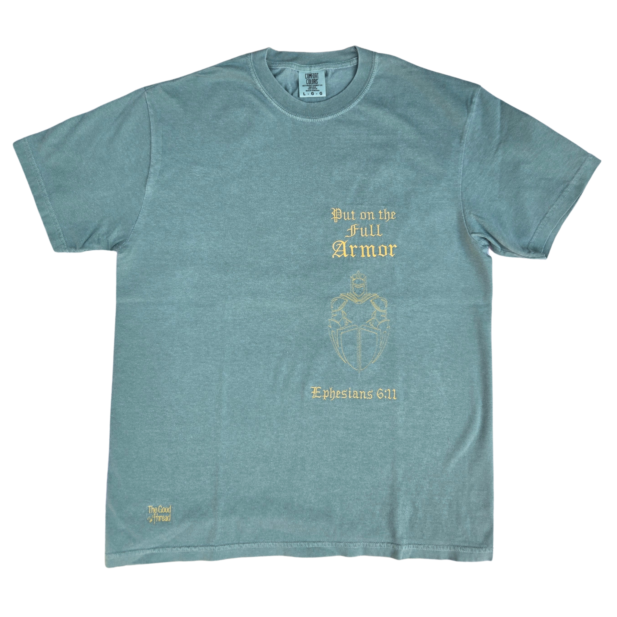 "Full Armor" Ephesians 6:11 Embroidered Tee